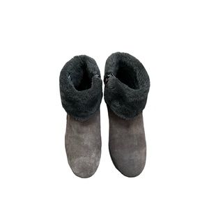 Geox Women's Stardust Shoe‎ Brown Wedge Heel Boots Size 10